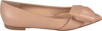 Bow Detailed Pointed-Toe Ballerinas