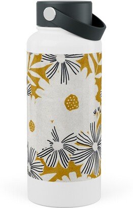 Photo Water Bottles: Stacy - Mustard Stainless Steel Wide Mouth Water Bottle, 30Oz, Wide Mouth, Yellow