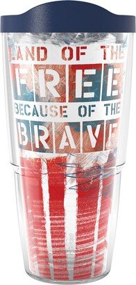 Tervis Home of the Free Because of the Brave - Eagle Made in Usa Double Walled Insulated Tumbler Travel Cup Keeps Drinks Cold & Hot, 24oz, Classic - O