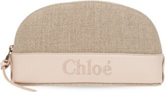 Wash Bag With Logo - Beige-AA