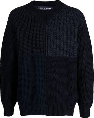 Chunky-Knit Patchwork Jumper