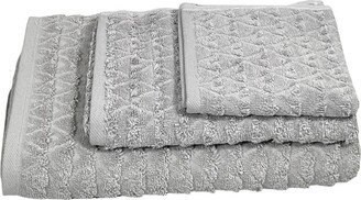 Azure Collection 3 Piece Turkish Cotton Luxury Towel Set