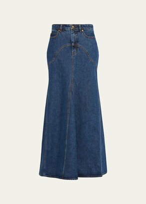 Luminosity Denim Maxi Skirt