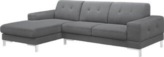 Reno 111 Inch Modern Sectional Sofa with Left Facing Chaise Lounger, Gray