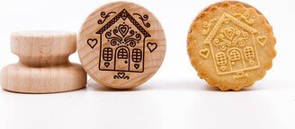 No. 024 Gingerbread House 2, Wooden Stamp Deeply Engraved Fairy-Tale House 5