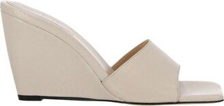 Square Toe Wedged Mules