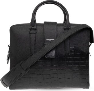 Briefcase With Logo Unisex - Black