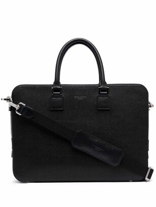 Mount Street leather briefcase