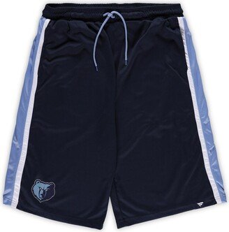 Men's Branded Navy Memphis Grizzlies Big and Tall Referee Iconic Mesh Shorts