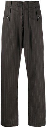 Striped Straight-Leg Trousers-AE