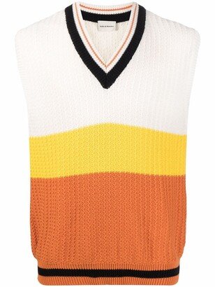 Colour-Block Knit Vest