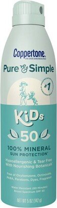 Pure & Simple Kid's Sunscreen Spray - SPF 50 - 5oz