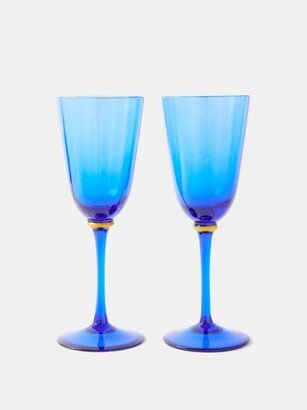 X Salviati Set Of Two Wine Glasses-AA