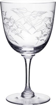 The Vintage List A Pair Of Crystal Wine Glasses With Fern Design