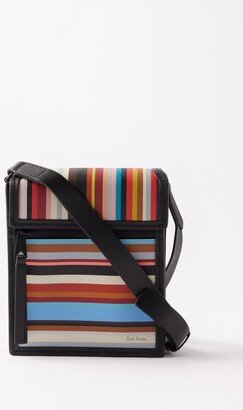 Signature Stripe Coated-leather Cross-body Bag