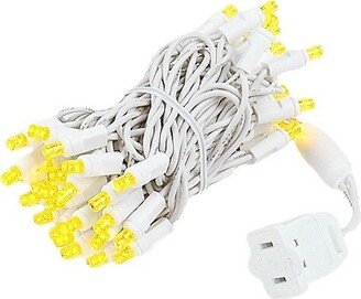 Novelty Lights Inc Novelty Lights 50 Light Yellow LED Christmas Mini Light Set (White Wire, 11 feet)