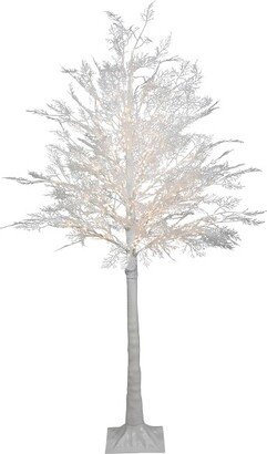 Northlight 5 FT LED Lighted White Lace Artificial Christmas Tree - Warm White Lights