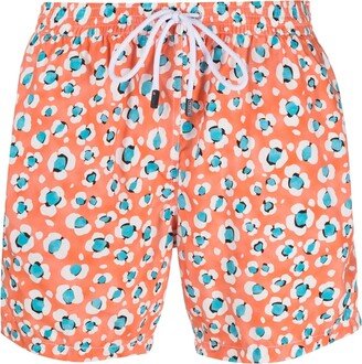 Floral-Print Swim Shorts-AF