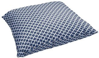 Humble and Haute Selena Navy Chainlink 26 x 26-inch Indoor/ Outdoor Knife Edge Floor Pillow