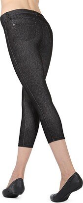 Zipper Cotton-Blend Capri leggings