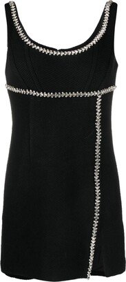 Crystal-Embellished Tweed Minidress