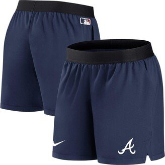 Women's Navy Atlanta Braves Authentic Collection Team Performance Shorts