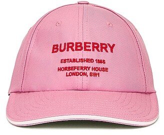 Horseferry Motif Baseball Cap in Pink