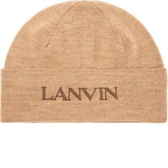 Logo Embroidered Knitted Beanie-AB