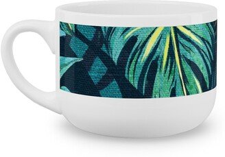 Mugs: In A Tropical Mood Latte Mug, White, 25Oz, Green