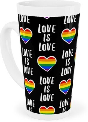 Mugs: Love Is Love - Black Tall Latte Mug, 17Oz, Multicolor