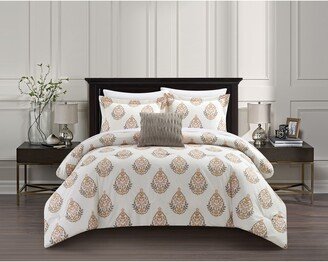 Clairessa Floral Medallion Pattern Comforter Set