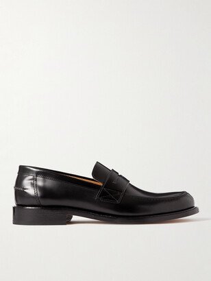 Scott Polished-Leather Penny Loafers