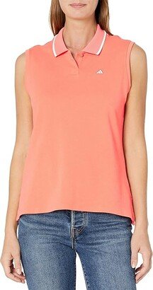 Go-To Pique Polo Shirt (Coral Fusion) Women's Clothing