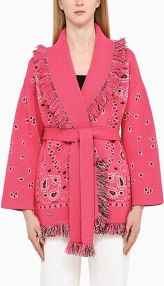 Pink Paisley Pattern Cardigan