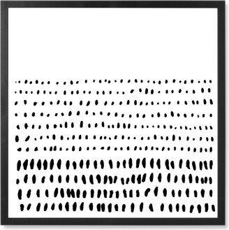 Photo Tiles: Minimalist Ink Study - Neutral Photo Tile, Black, Framed, 8X8, White