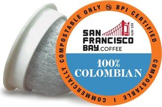 San Francisco Bay Coffee San Francisco Bay Compostable Coffee Pods - 100% Colombian (80 Ct) K Cup Compatible including Keurig 2.0, Medium Roast