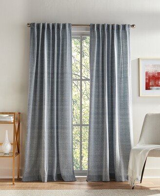 Herringbone Back Tab Dusty 2-Piece Curtain Panel, 50 x 96