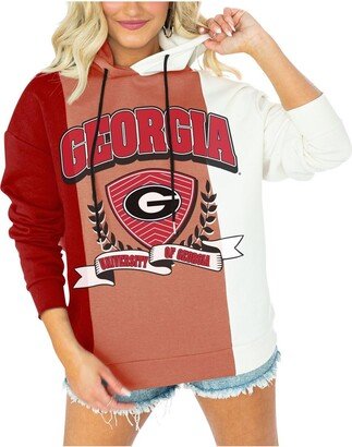 Women's Gameday Couture Red Georgia Bulldogs Hall of Fame Colorblock Pullover Hoodie