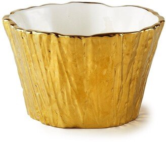 Botanic Collection Titanium Porcelain Tree Bark Bowl 5 Gold