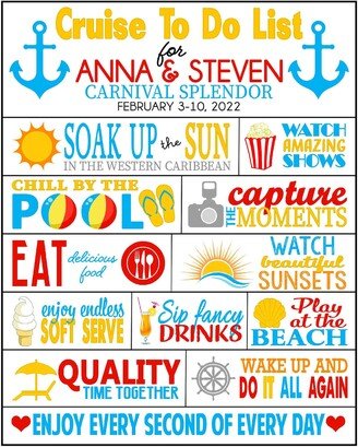 Cruise Door Magnet | Any Cruise Line To Do List Door Decoration Activities White Background