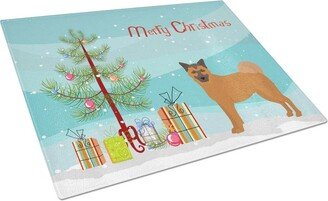 CK3819LCB Chow Shepherd Christmas Tree Glass Cutting Board