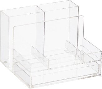 ThreeByThree Seattle Small Acrylic Desktop Organizer Clear