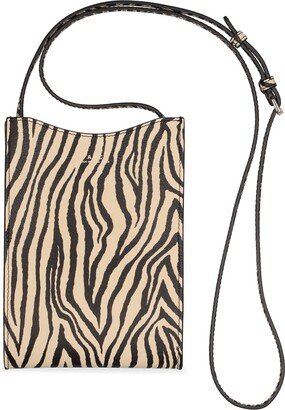 Jamie printed leather pouch w/strap