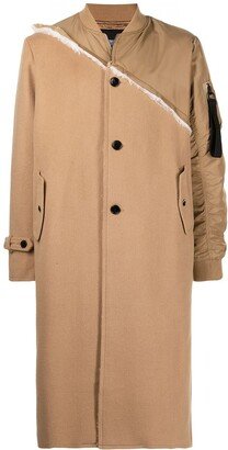 Panelled Single-Breasted Coat