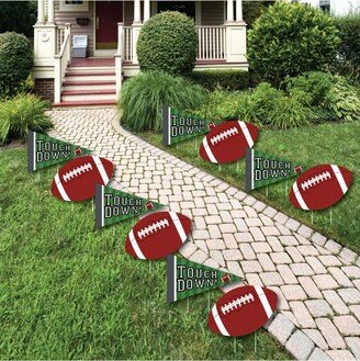 Big Dot Of Happiness End Zone - Football Lawn Decor - Outdoor Party Yard Decor - 10 Pc