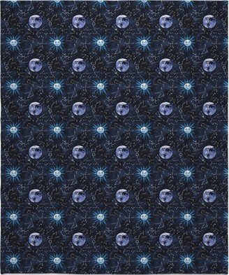 Fleece Photo Blankets: Celestial Star Signs Blanket, Fleece, 50X60, Blue