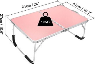 Unique Bargains Foldable Laptop Table, Picnic Bed Tray Table with Tote Bag, Pink