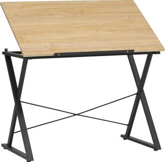 Axiom Drawing Table with Adjustable Wood Top