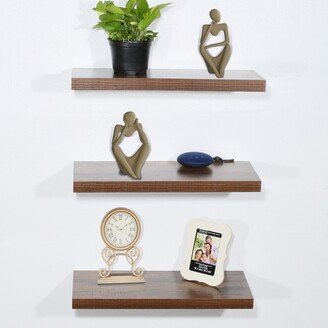 DAVEE FURNITURE Set of 2 Antique Walnut Floating Shelves--23.62*9.25 *1.5 inches - 23.62*9.25*1.5 inches