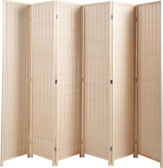 Upland 6-Panel Room Divider,6 FT Tall Room Divider,Folding Privacy Screens,Freestanding Room Dividers